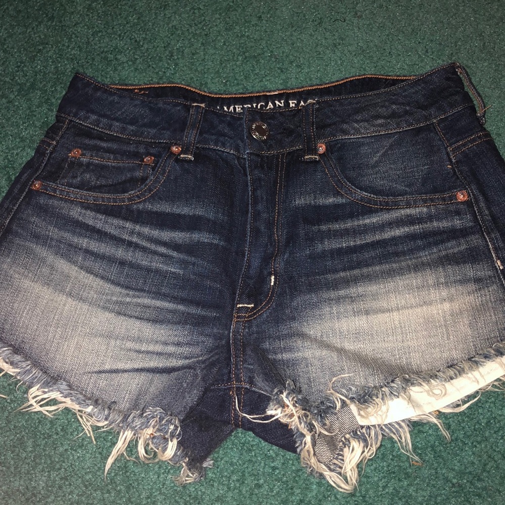 “hi-rise festival” American Eagle denim shorts